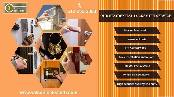 Our residential locksmith service list